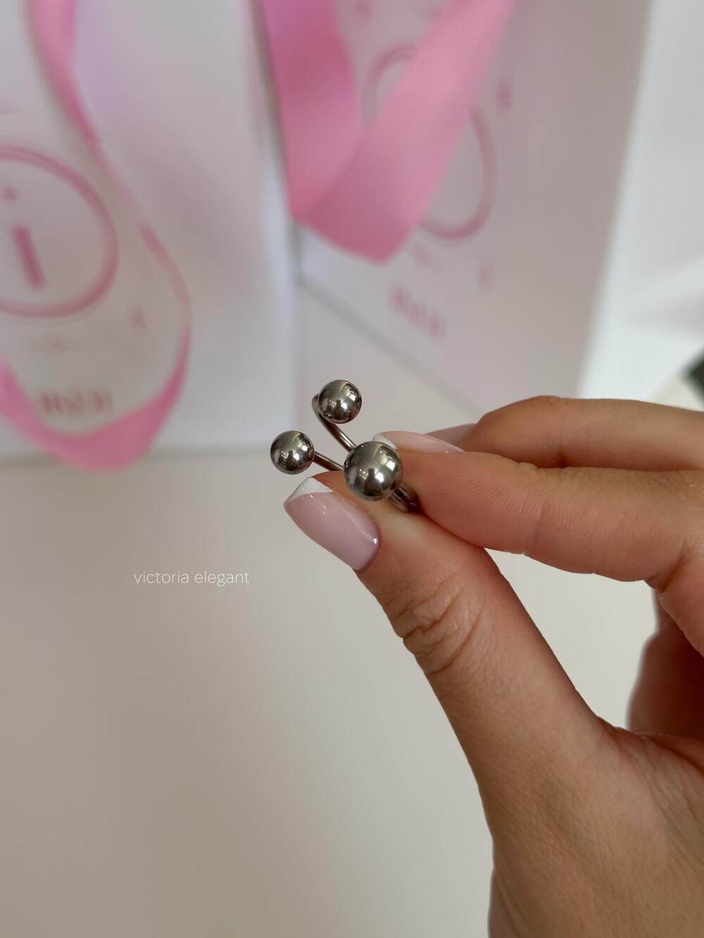 Каблучка Trio Balls S срібло