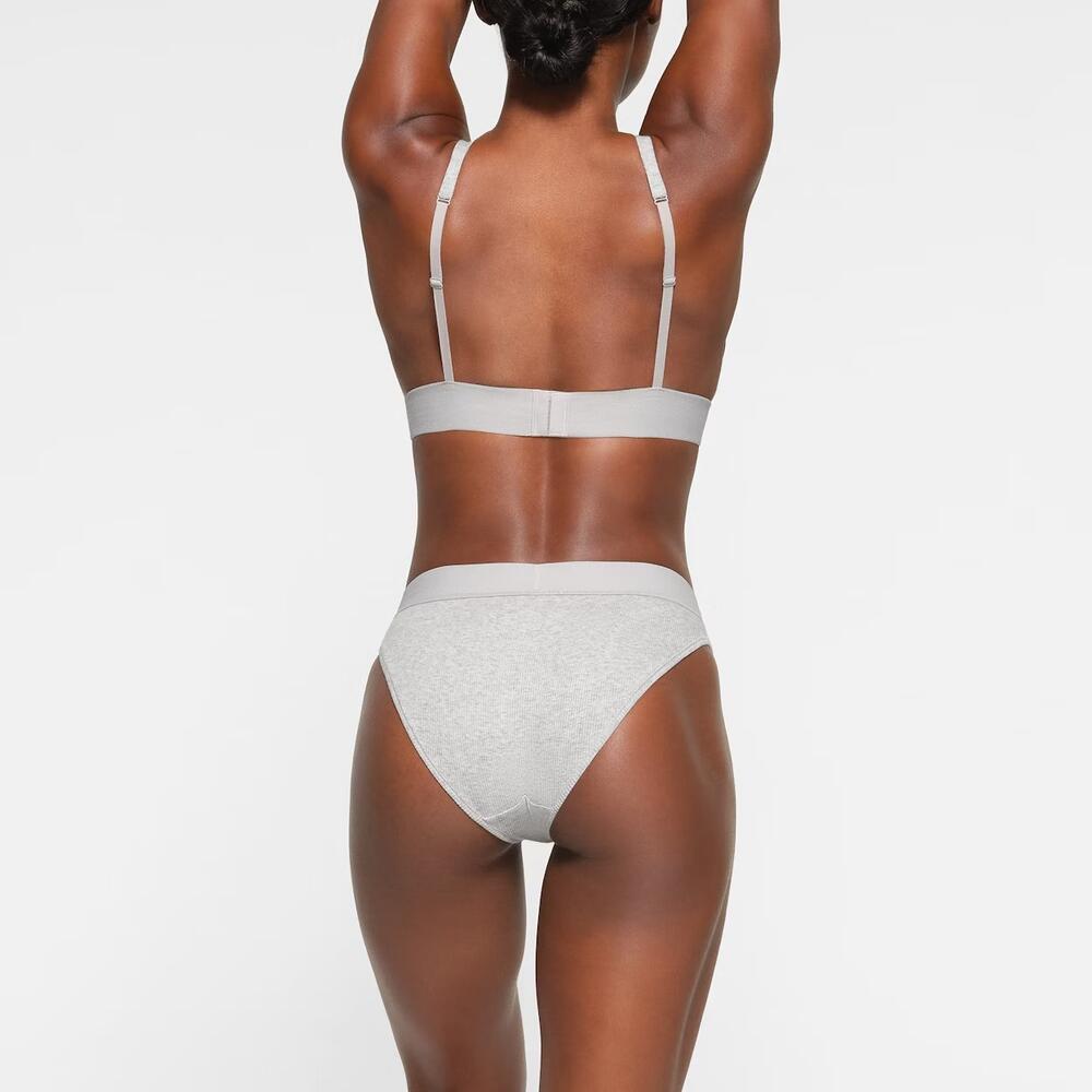 Трусики cotton rib brief Light heather grey, XS
