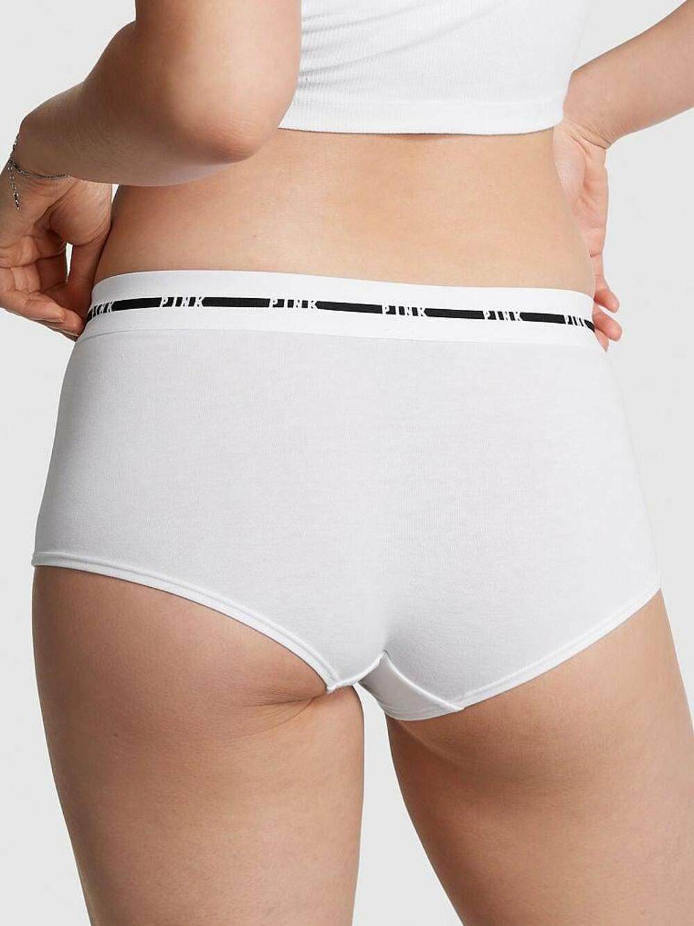 Logo PINK Boyshort короткі Розмір М White