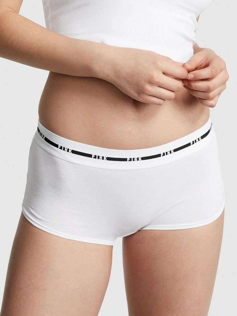 Logo PINK Boyshort короткі Розмір М White