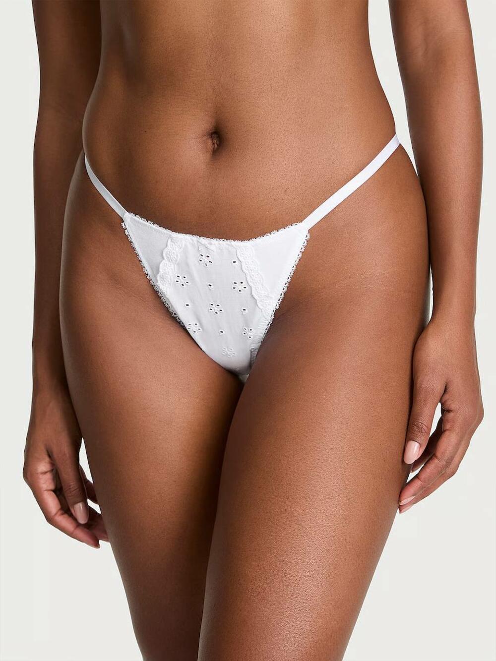 Stretch Cotton V-String Розмір S VS White (95D1)