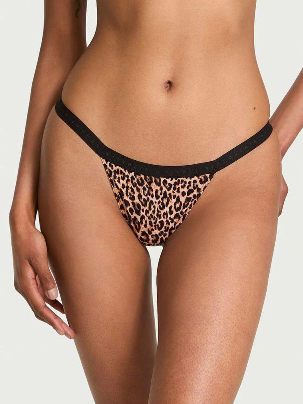 Stretch Cotton V-String Розмір М Natural Leopard 7BHK