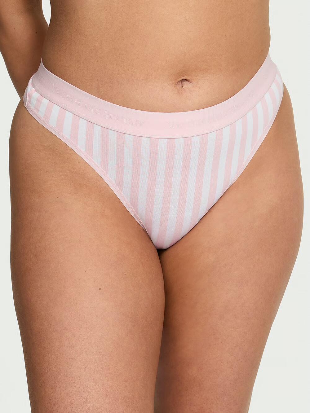 Трусики стрінги Logo Cotton Розмір S Pretty Blossom Stripes (74FJ)