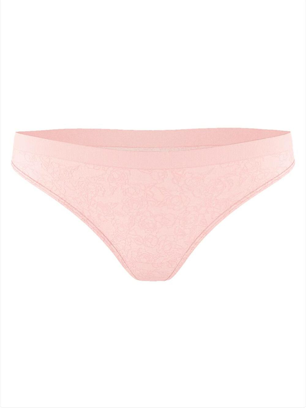 Трусики стрінги Seamless гладкі Розмір S Angel Pink Sketch Floral (7BD5)