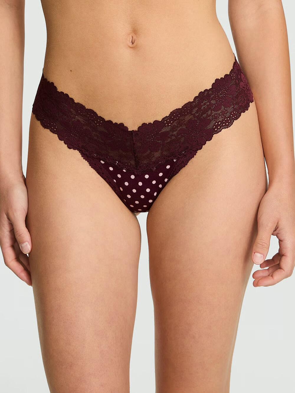Мереживні стрінги Розмір S Wild Rose Dot Print (7CQM)