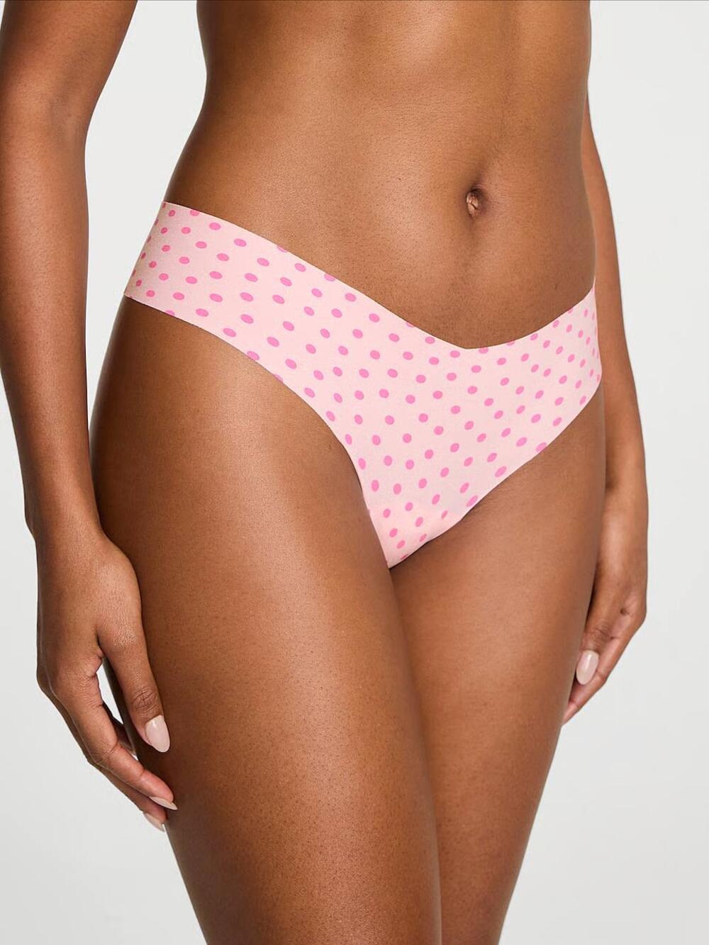 Безшовні VS стрінги розмір L Pink Gossip Dot Dog Print 77WS