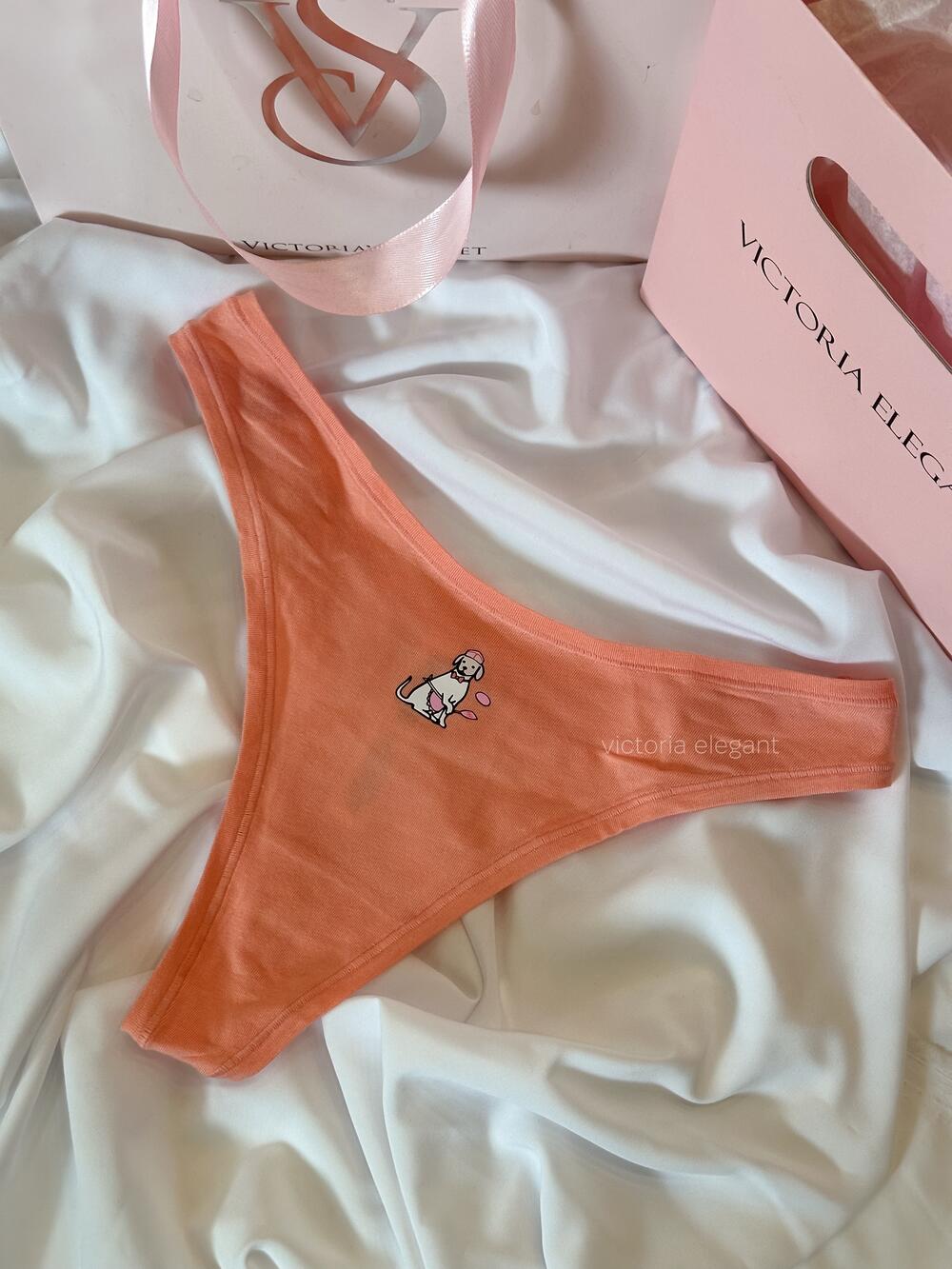 PINK Logo Mesh Стрінги Розмір XS Orange