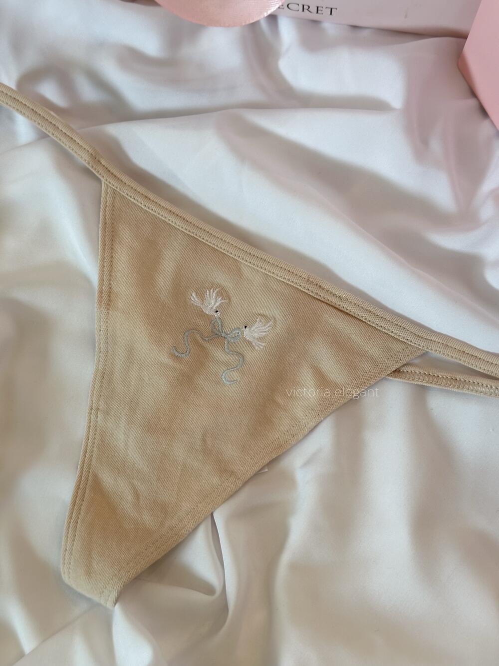 Stretch Cotton V-String Розмір S Marzipan PINK