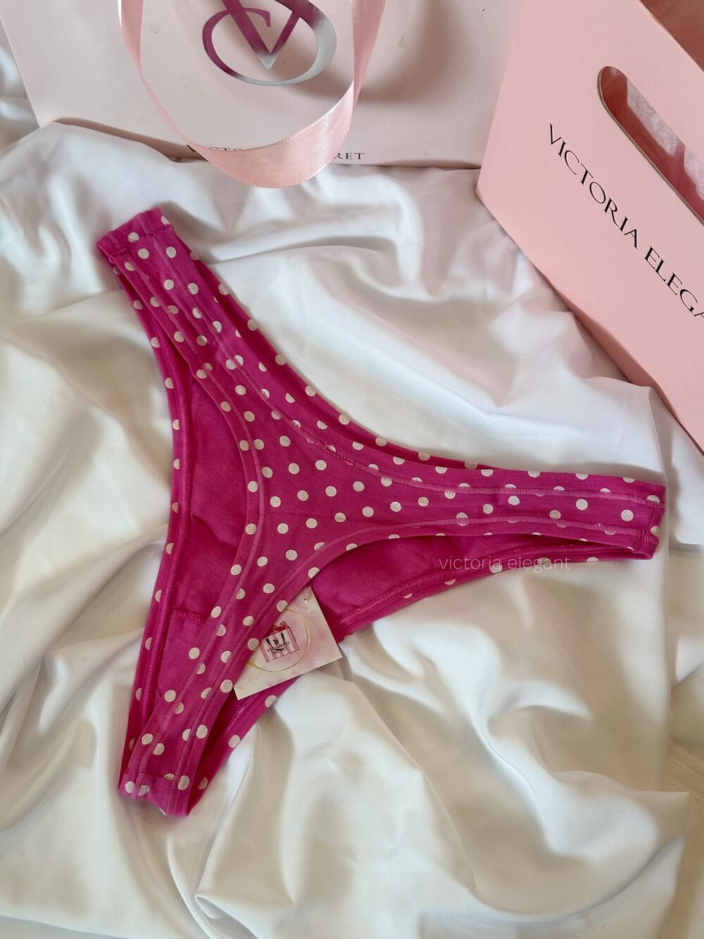 Stretch Cotton Стрінги Розмір S Angel Pink 2HMN