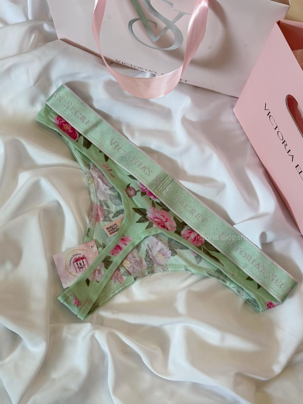 Трусики стрінги Logo Cotton Розмір S Green