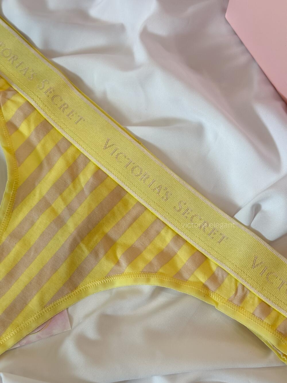 Трусики стрінги Logo Cotton VS розмір L Yellow