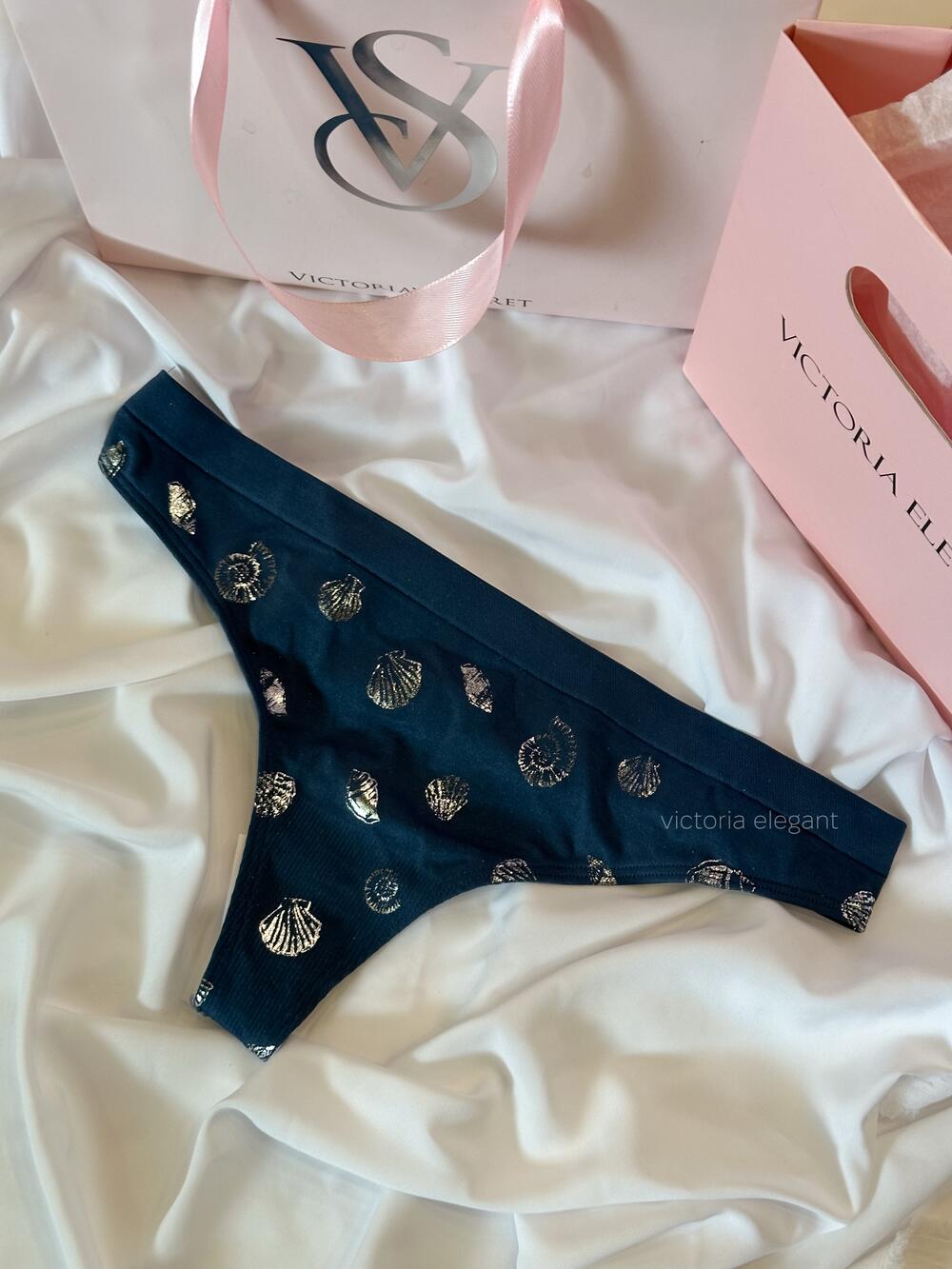 Seamless Трусики стрінги VS розмір L Dark blue