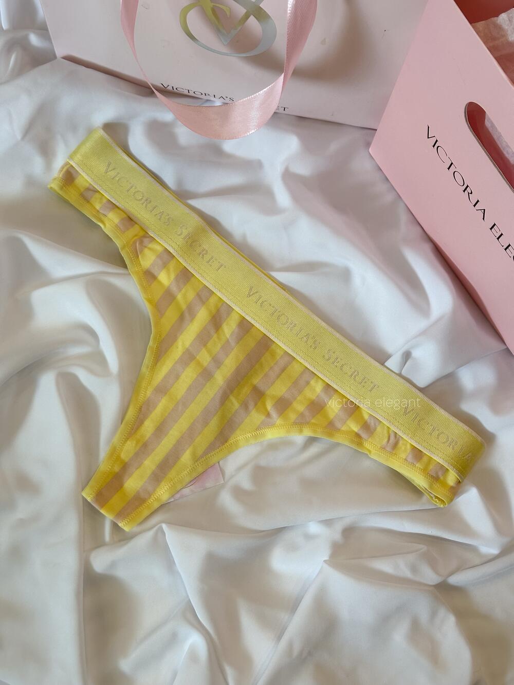 Трусики стрінги Logo Cotton розмір М Yellow