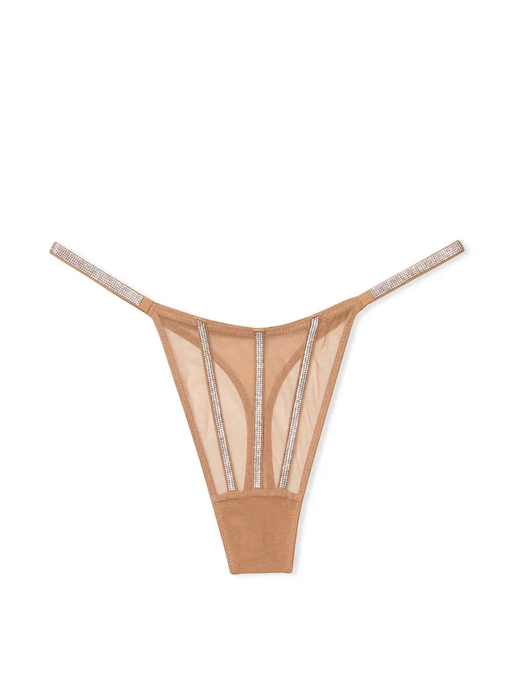 Sheer Shine Thong Panty Розмір XS Beige