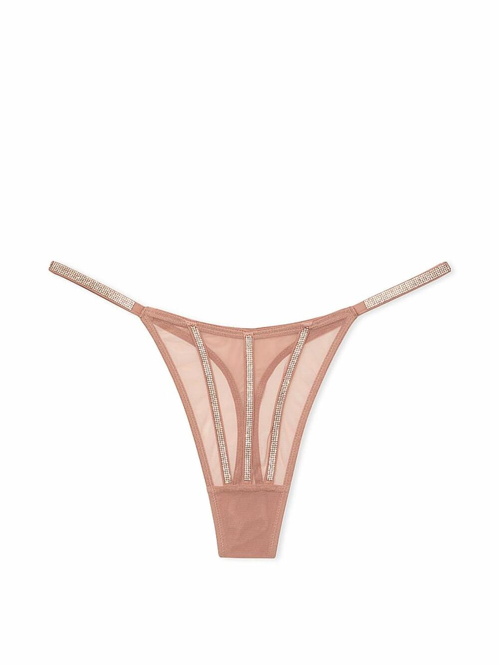 Sheer Shine Thong Panty Розмір М Sweet Nougat (4U16)
