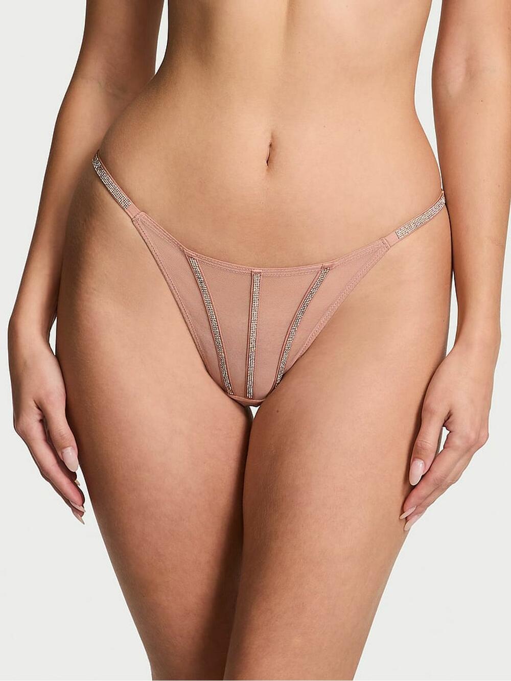 Sheer Shine Thong Panty Розмір М Sweet Nougat (4U16)