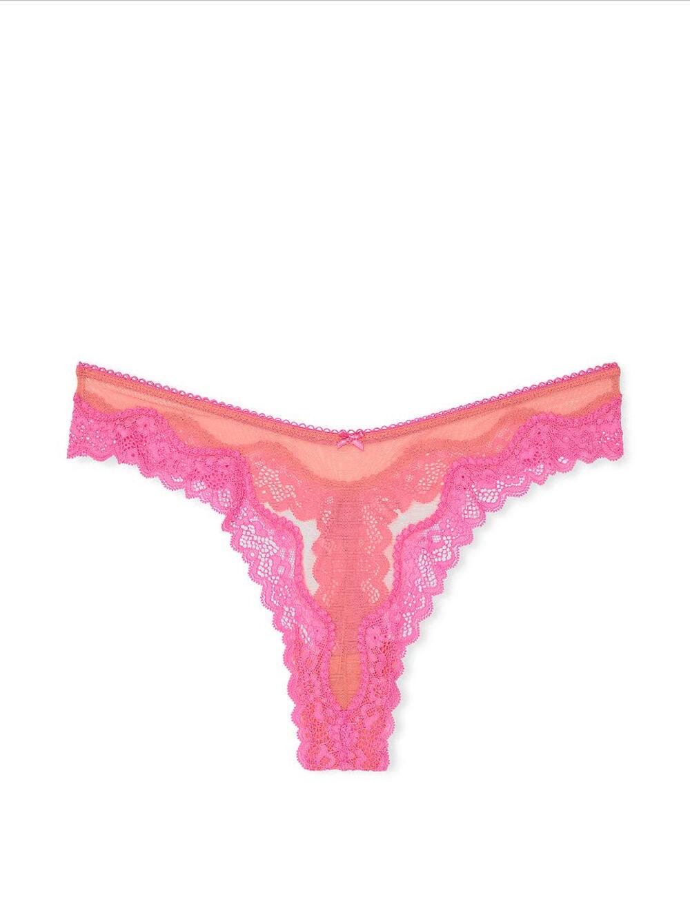 Tease Mesh Lace-Trim Розмір S Coral & New Peony(72ZE)