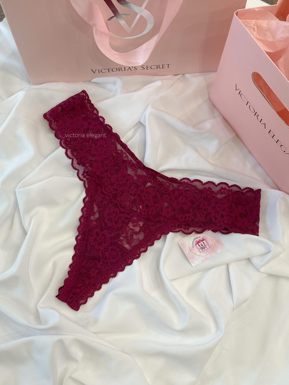 Мереживні стрінги Розмір S Burgundy Brown (75Q6)