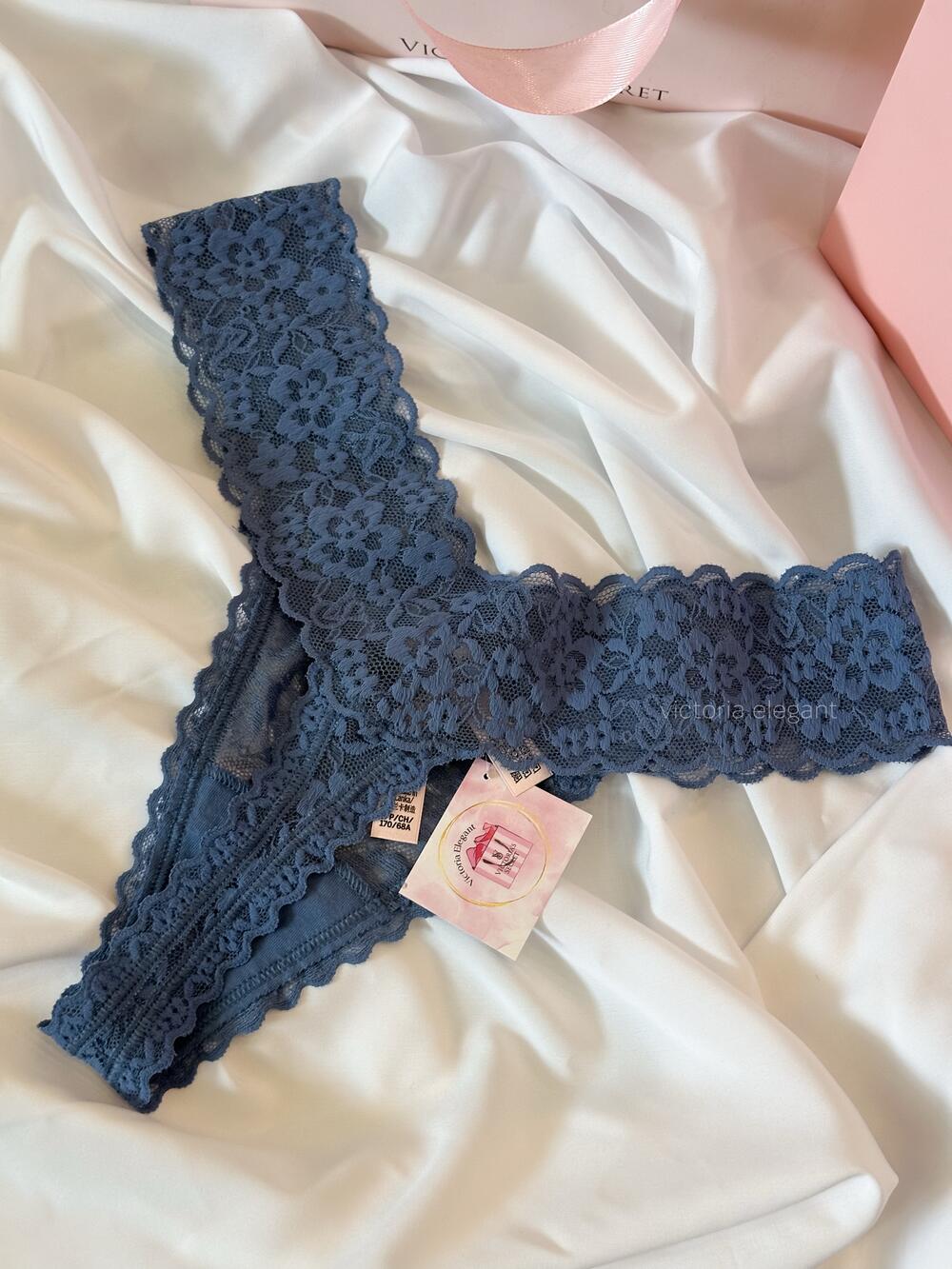 Мереживні стрінги Розмір S Dark blue