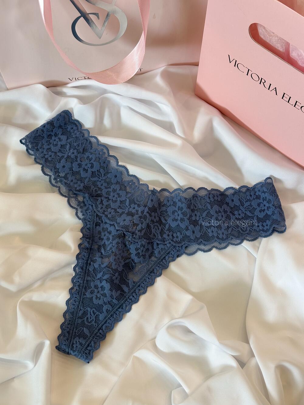 Мереживні стрінги Розмір S Dark blue