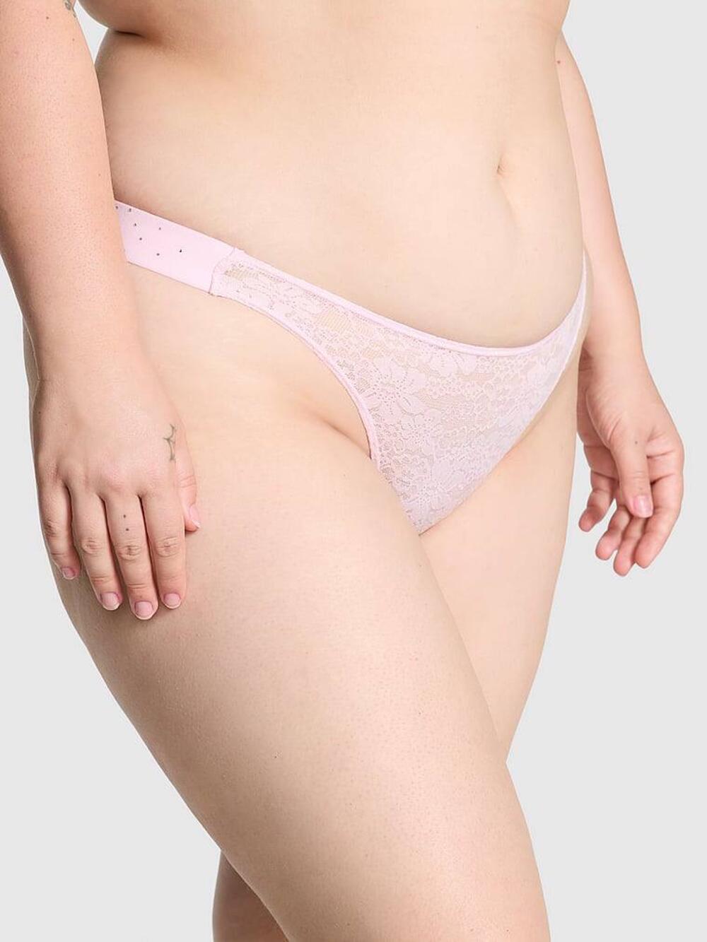 Logo PINK широке High-Leg Стрінги Розмір L Pink Tulip 0XXC