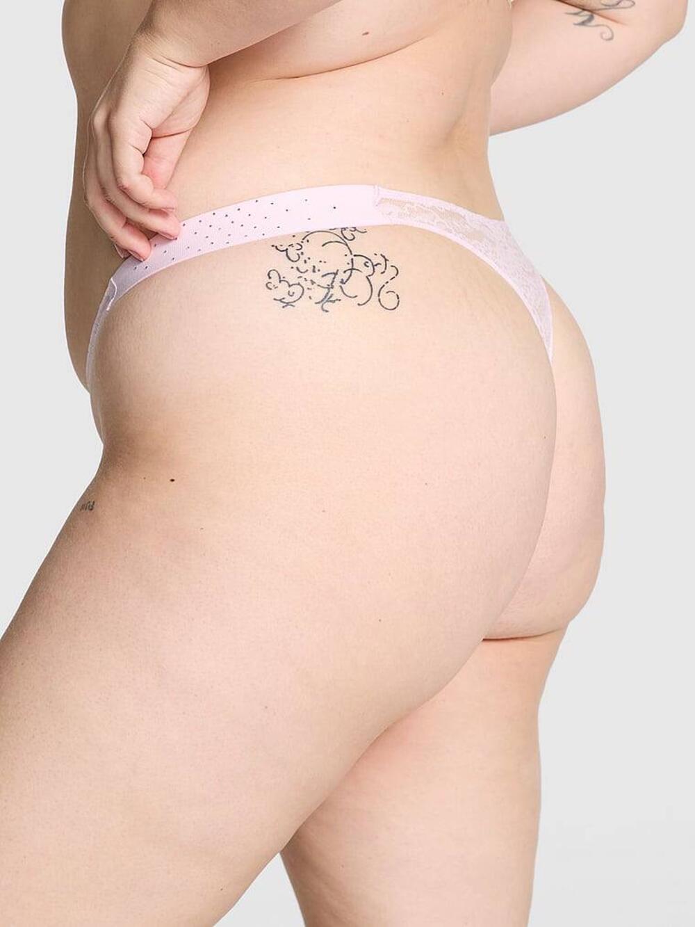 Logo PINK широке High-Leg Стрінги Розмір L Pink Tulip 0XXC