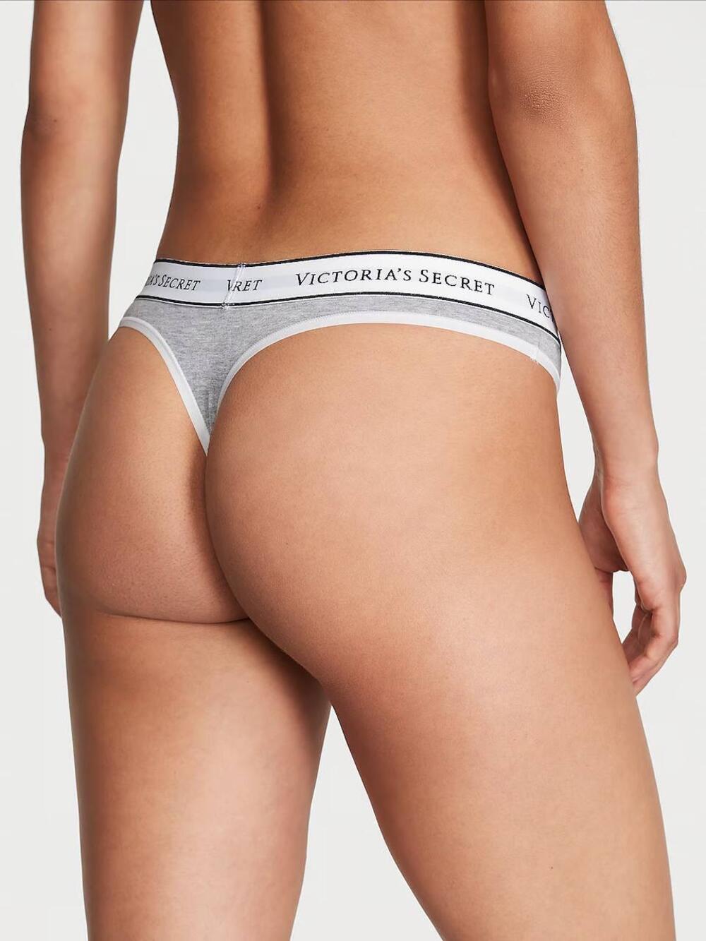Трусики стрінги Logo Cotton розмір М Grey cotton