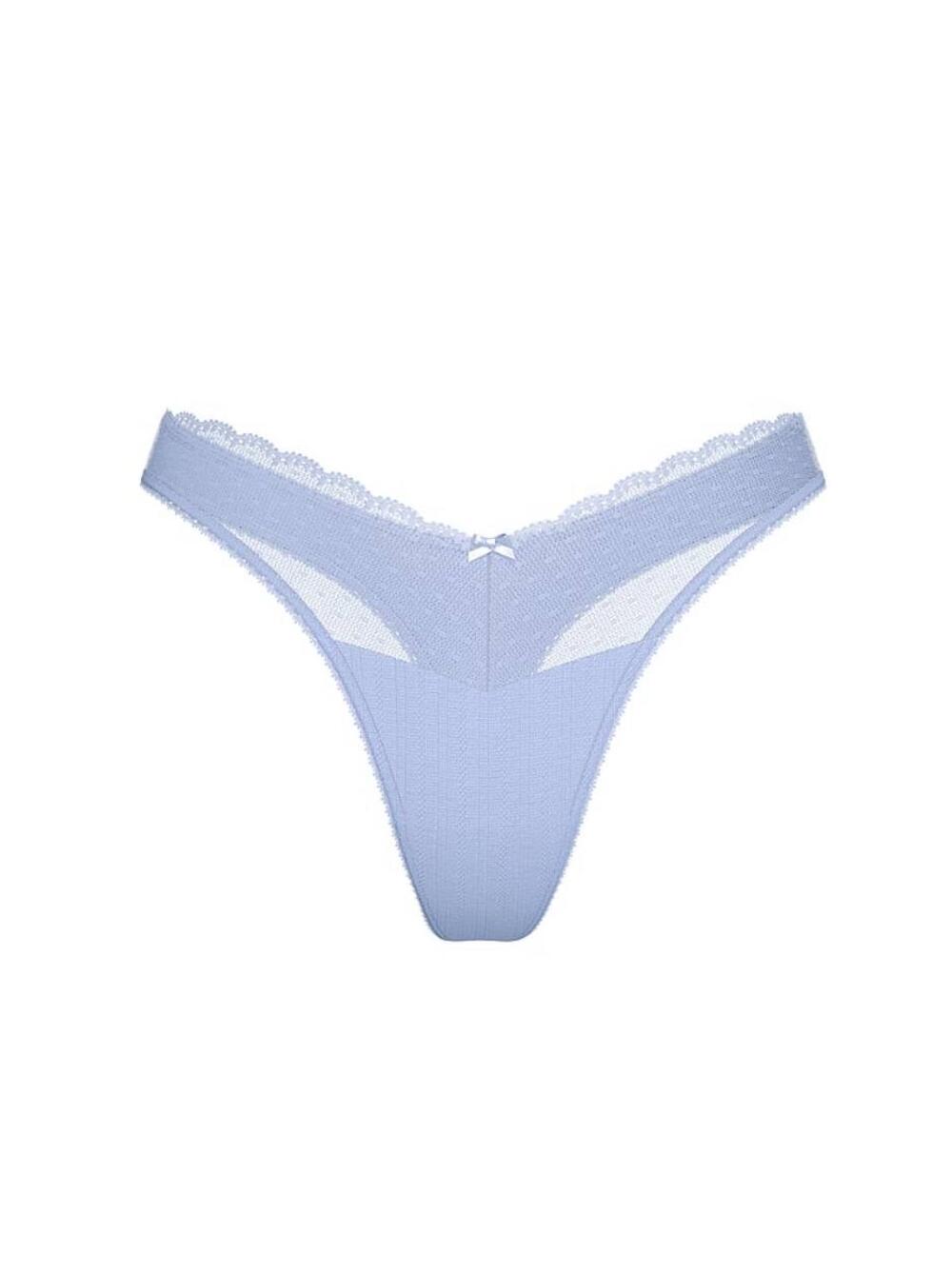 Stretch Pointelle High-Leg Scoop Thong Panty Розмір С Light Lavender (04P4)