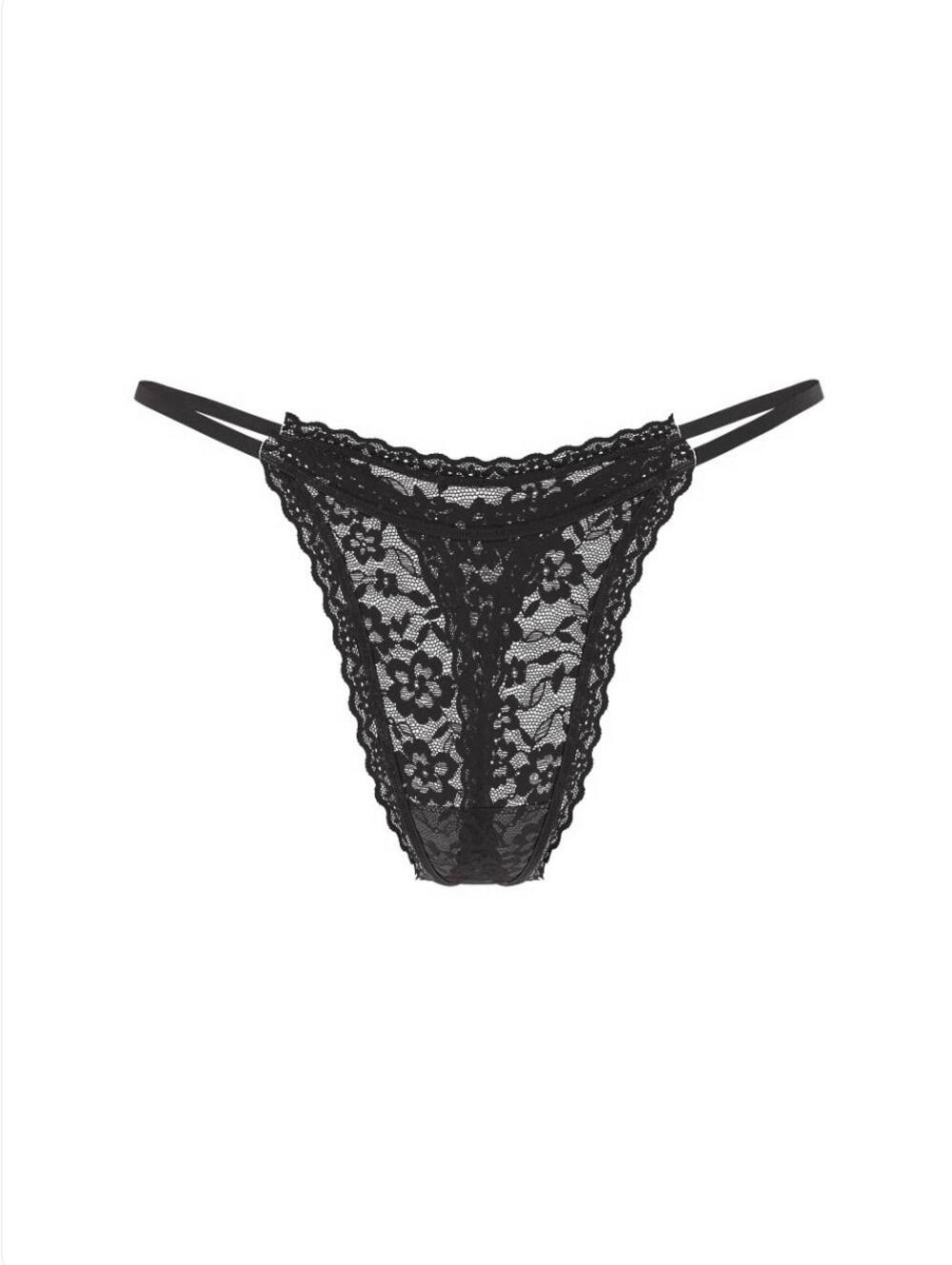 Lace String Thong Panty Розмір С Black 54A2