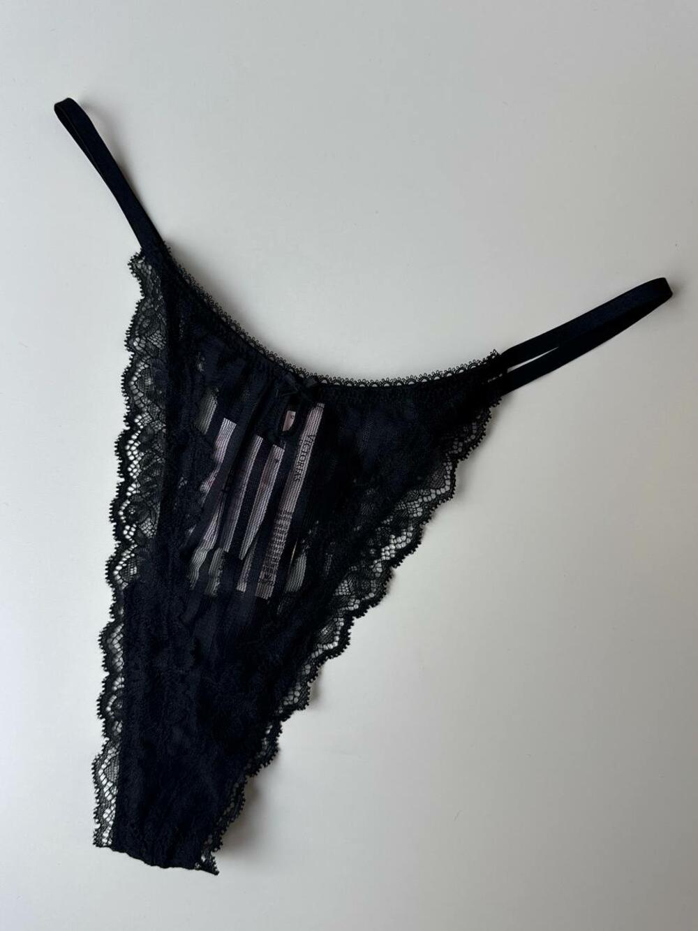 Lacie Sheer Heritage String Thong Panty Розмір С Black 54A2