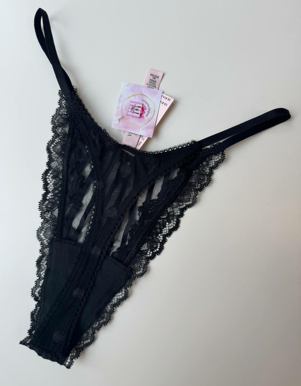 Lacie Sheer Heritage String Thong Panty Розмір С Black 54A2