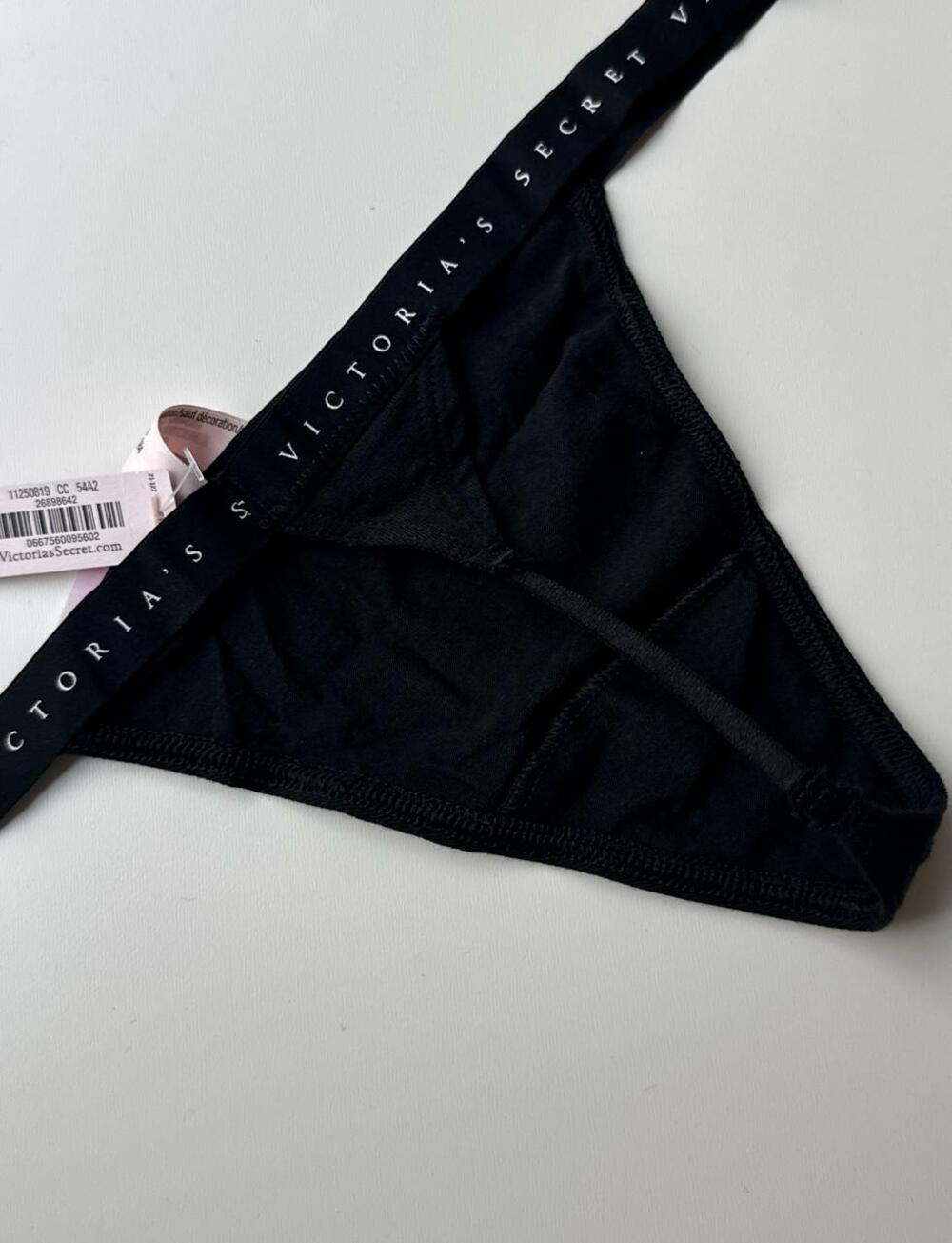 Cotton Thong Panty Розмір S Novelty | Black