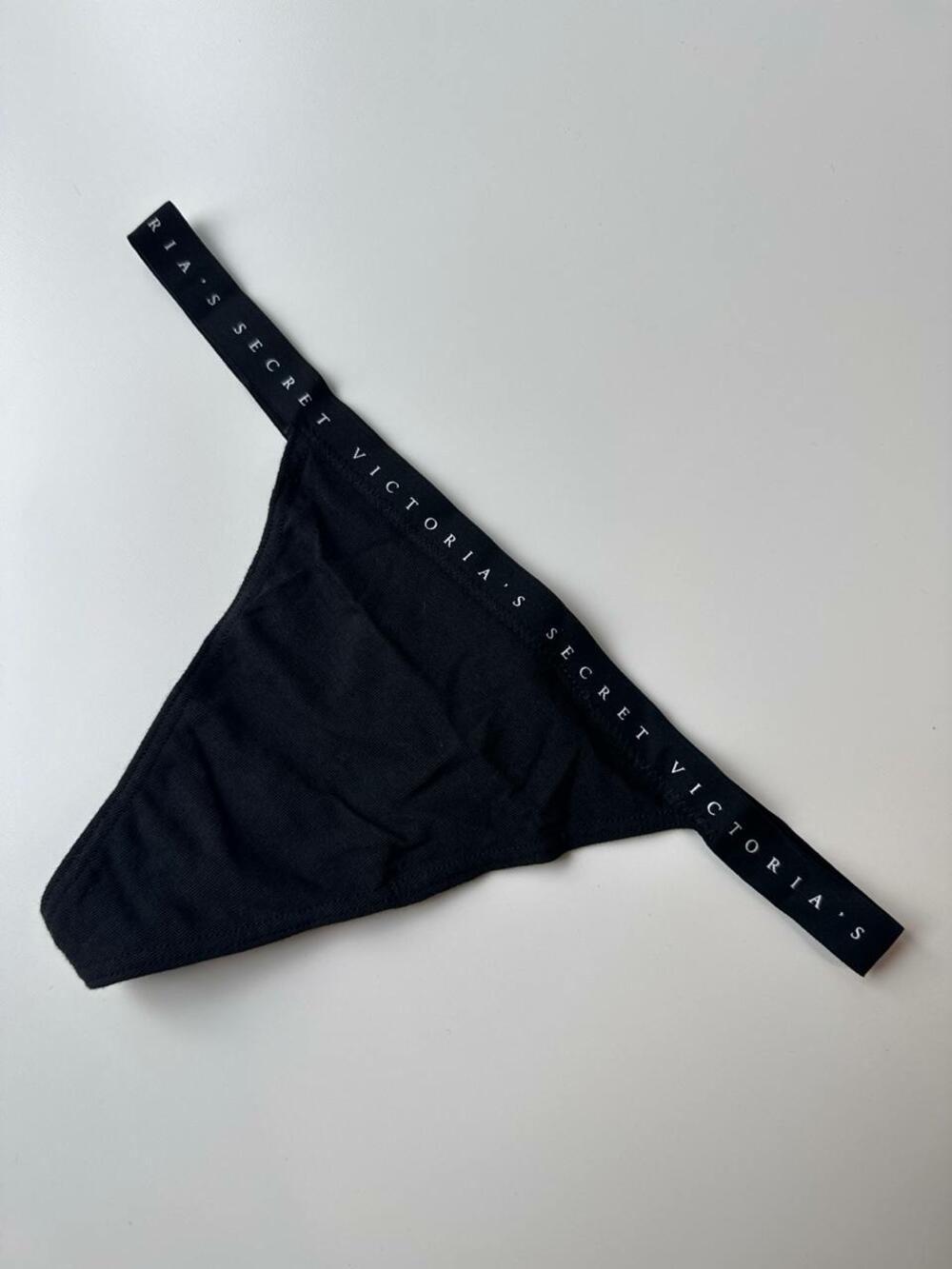 Cotton Thong Panty Розмір S Novelty | Black