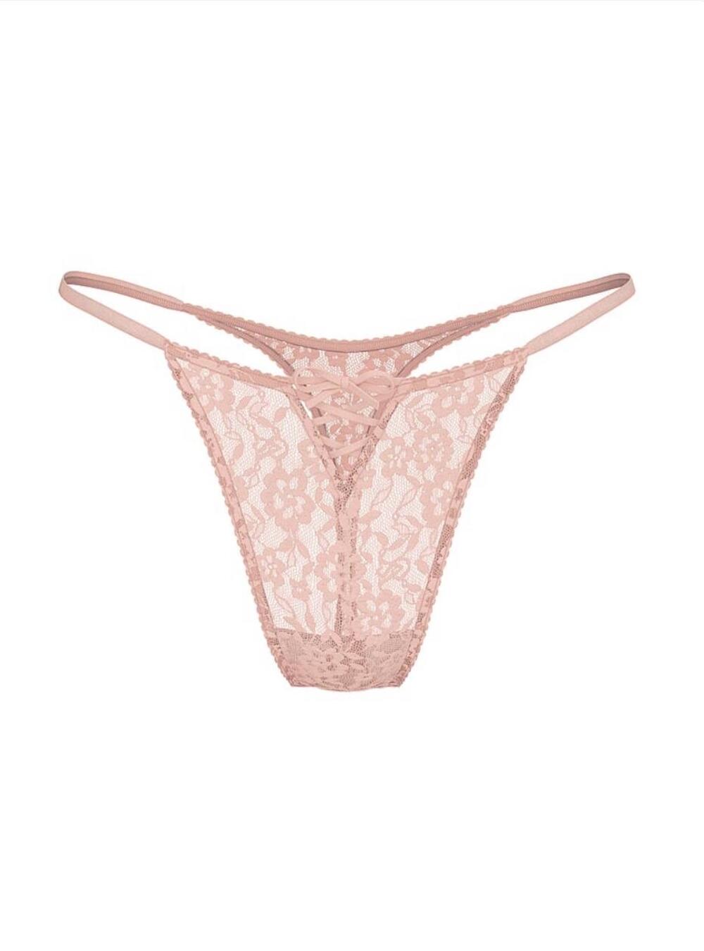 Lacie Lace-Up Bow String Thong Panty Розмір С Bare All (2Y35)