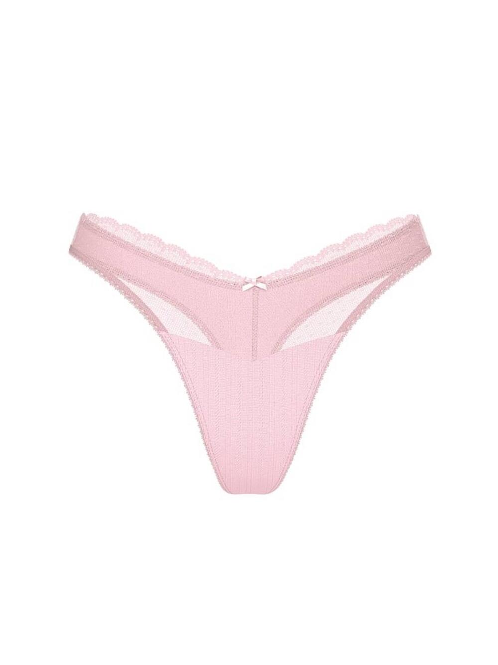 Stretch Pointelle High-Leg Scoop Thong Panty Розмір С Pretty Blossom (3MQ4)