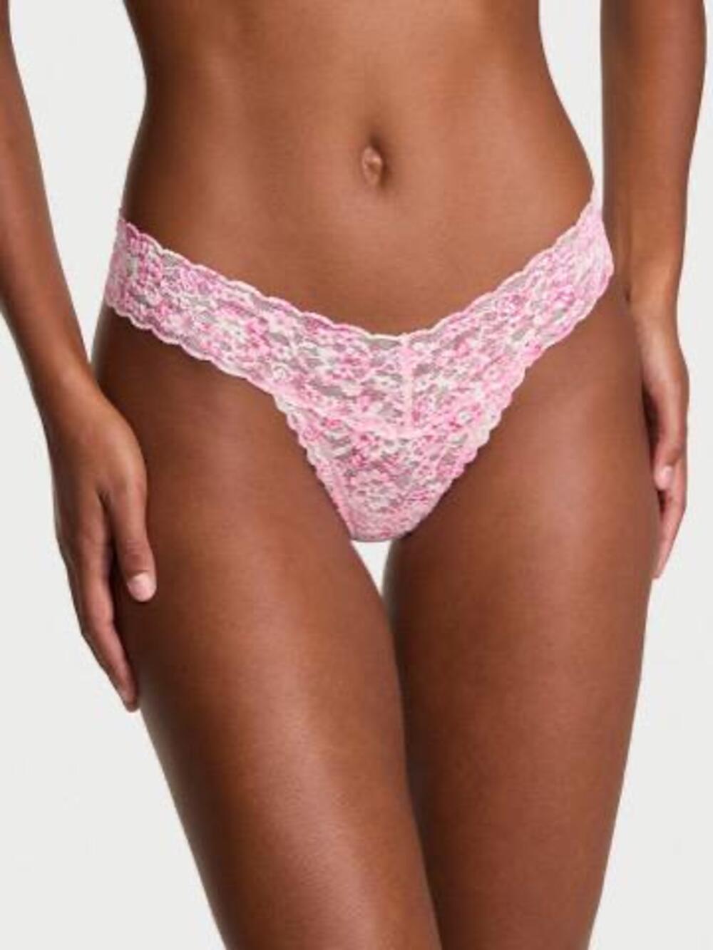 Мереживні стрінги Розмір S Angel Pink Sketch Floral (7DF8)