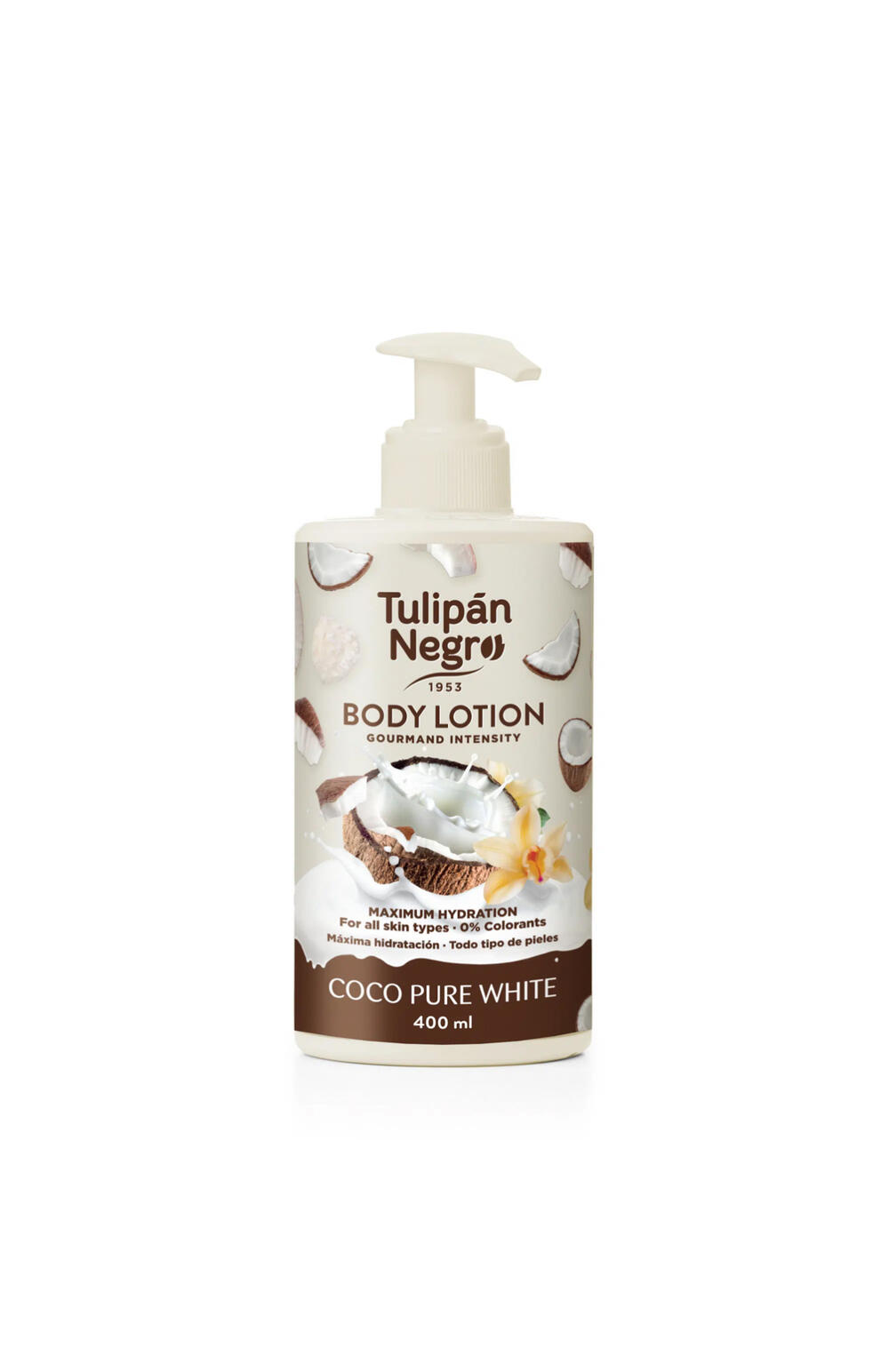 Лосьйон для тіла 400 мл Tulipán Negro Coco Pure White