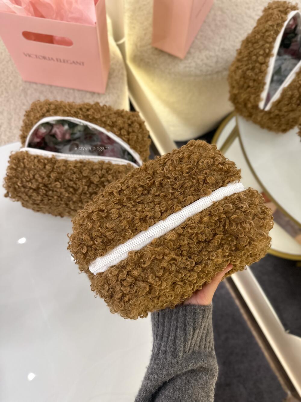 Плюшева косметичка Коричневий бараш, Міні