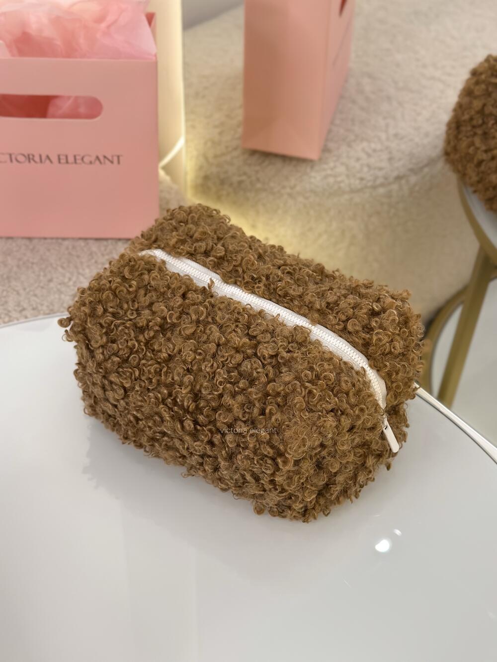 Плюшева косметичка Коричневий бараш, Міні