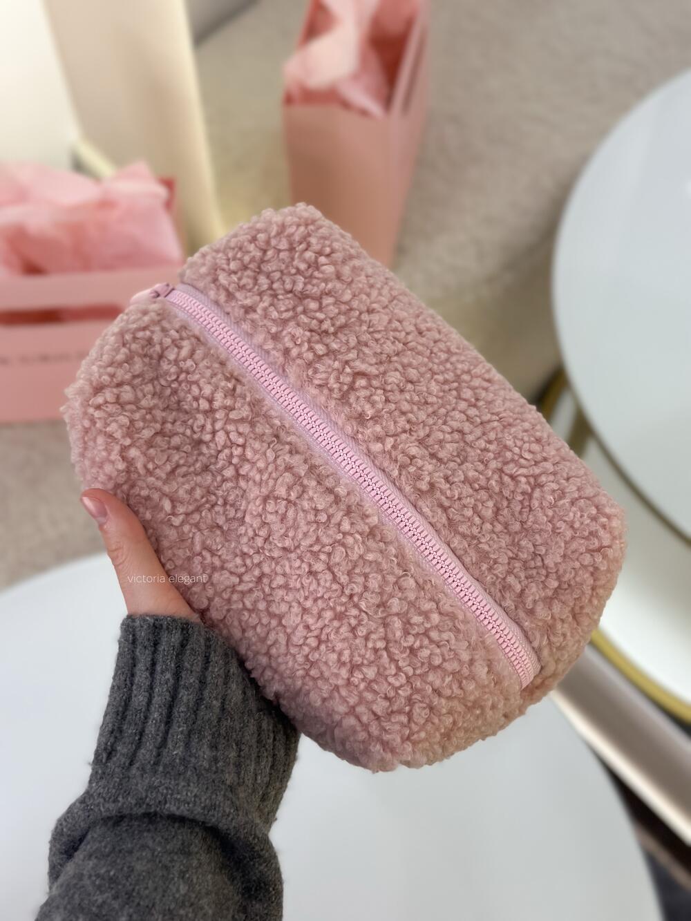 Плюшева косметичка Плющ рожева, Міні