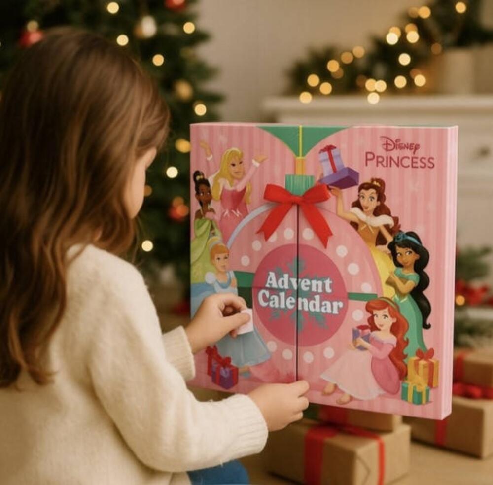 Дитячий адвент-календар з декоративною косметикою 24 предмета Принцеси Disney -