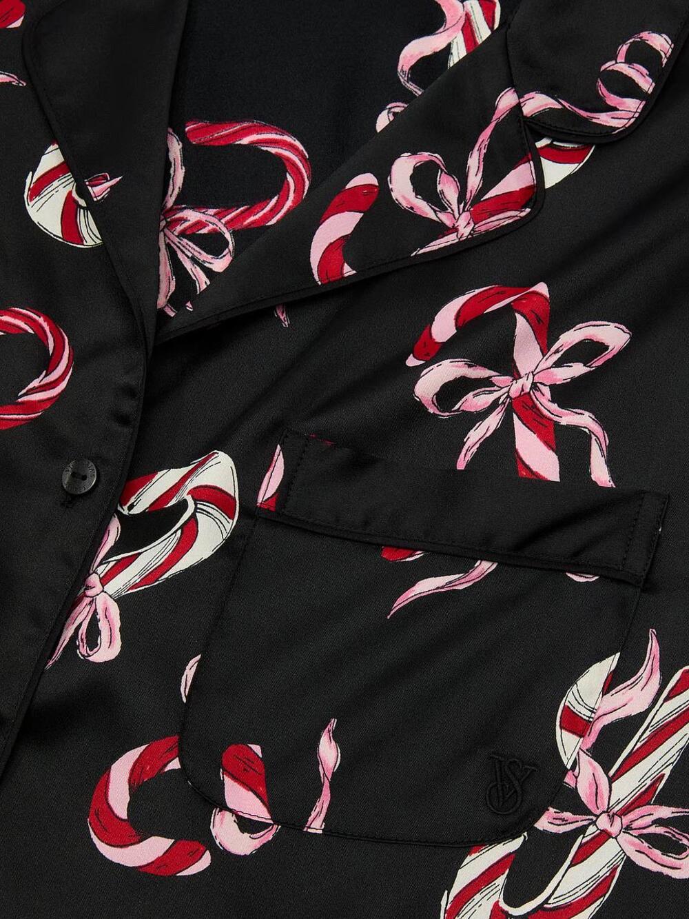 Сатинова піжама зі штанцями Print (7E7U), S regular