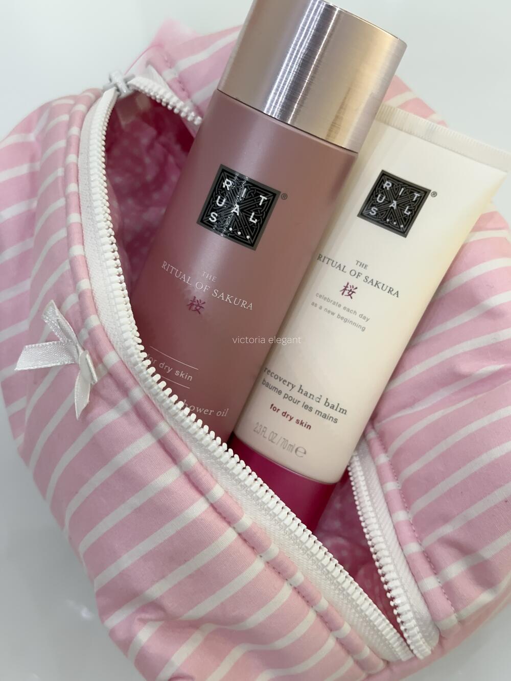 Плюшева косметичка рожева смужка, Міні