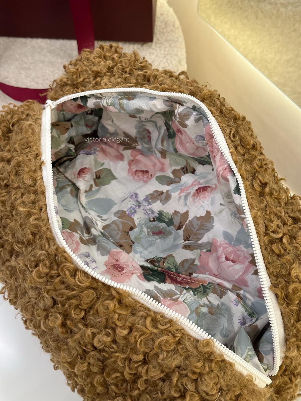 Плюшева косметичка Коричневий бараш, кейс(дайсон)