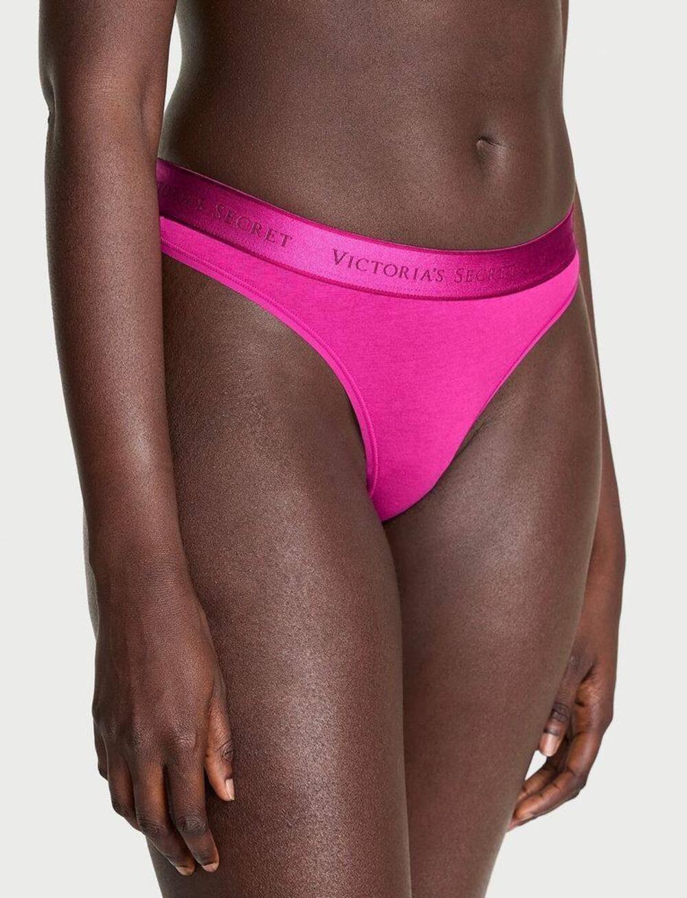 Трусики стрінги Logo Cotton Розмір S Allure Pink(745)