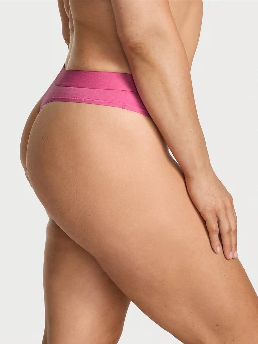 Лого VS трусики стрінги Розмір М Shine Rose Garden Pink (91S3)