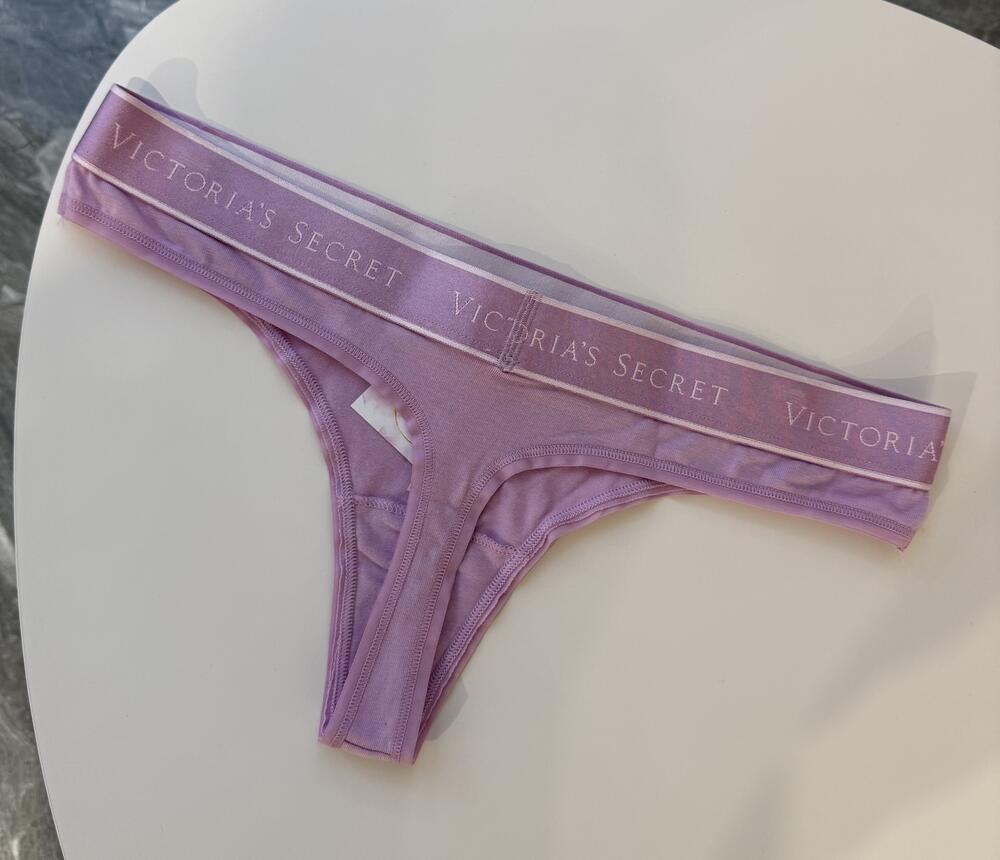 Трусики стрінги Logo Cotton Розмір S світло фіолетові