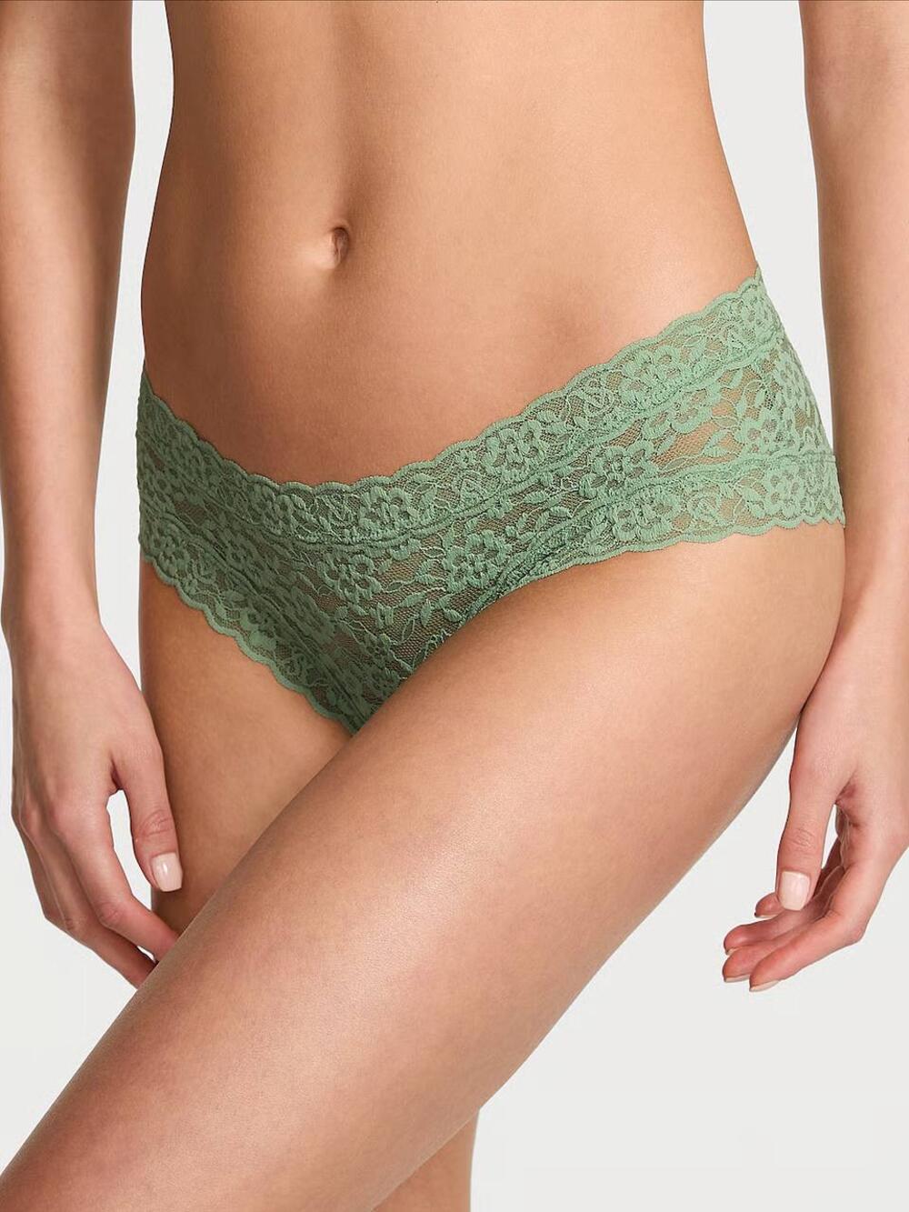 Трусики Lace Cheeky Panty розмір S Simply Sage (1ZVZ)