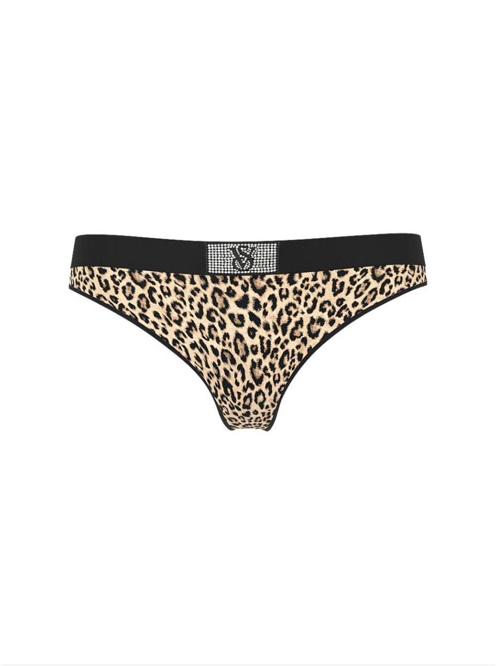 Лого VS трусики стрінги Розмір М Shine natural leopard