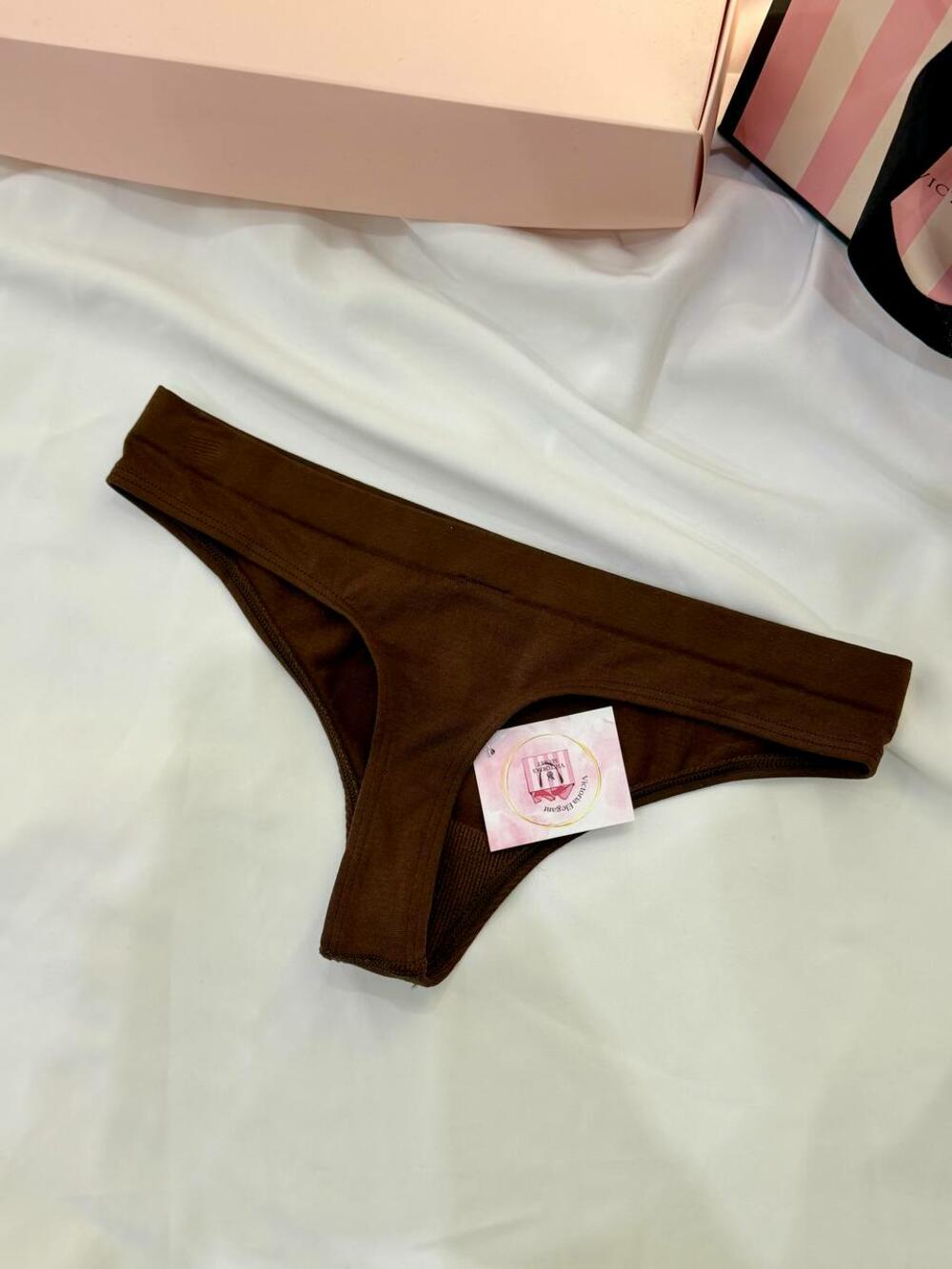 Seamless High-Leg Трусики XS коричневі